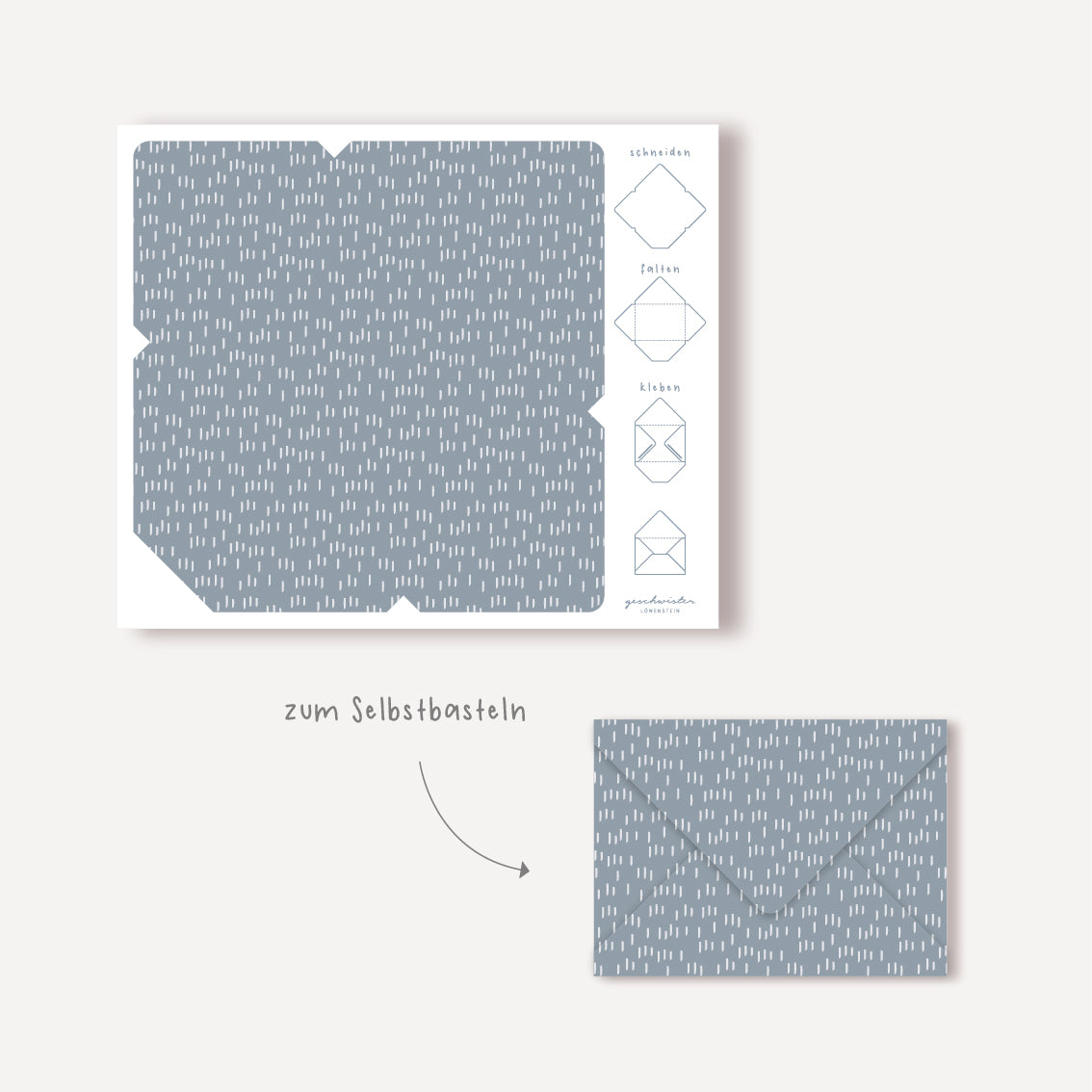 Bastelbogen Briefumschlag