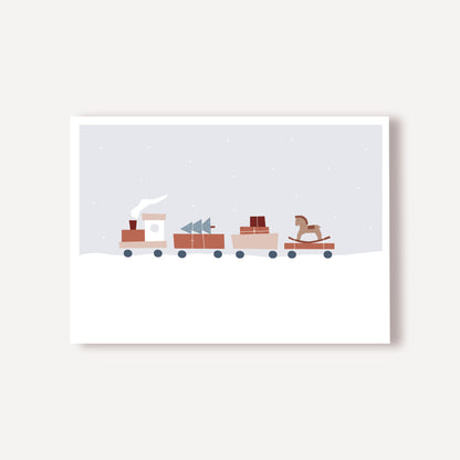 Karte Weihnachtszug