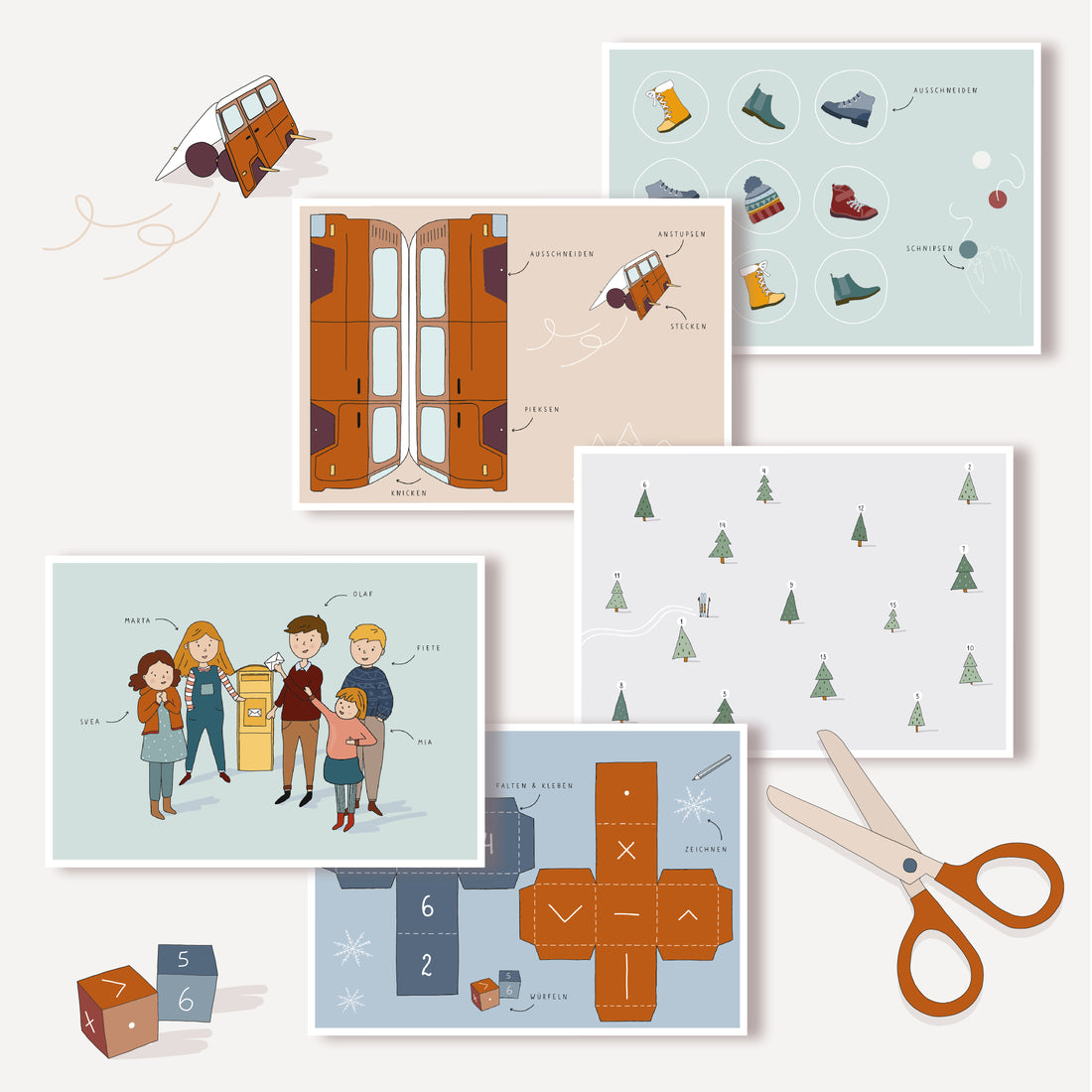 Postkarten Adventskalender