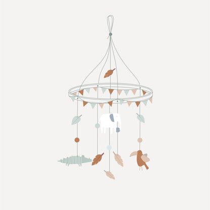 Tierisches Mobile Bastelset
