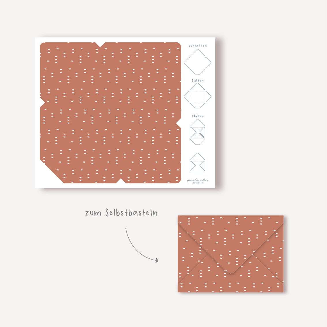 Bastelbogen Briefumschlag